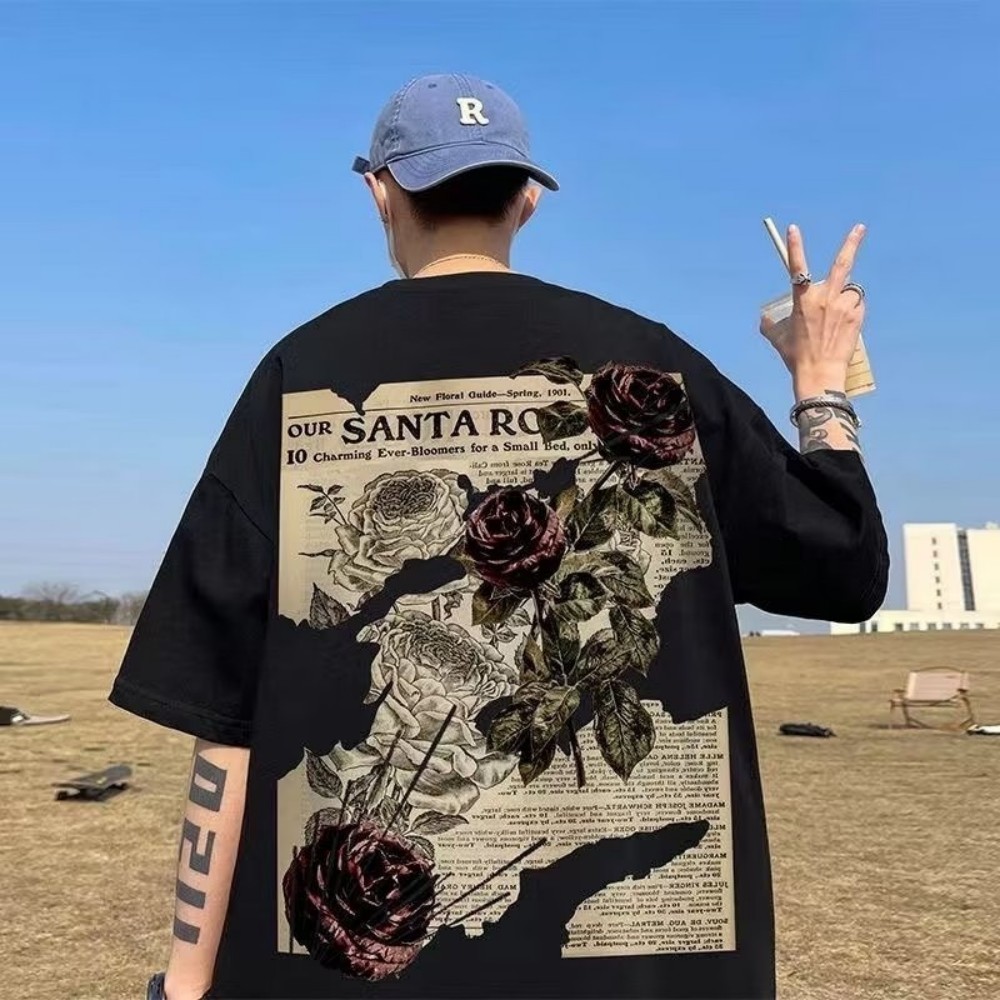 Street Fashion Urban - Zomermode Heren Ademend T-shirt met ronde