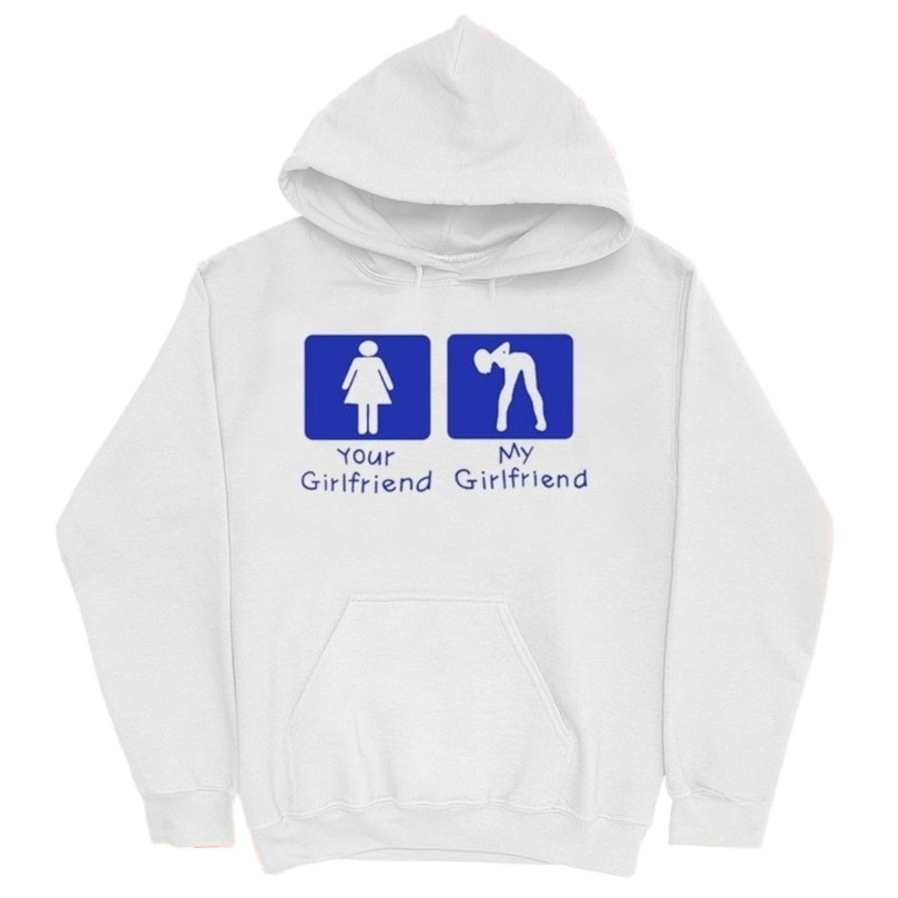 Street Fashion Vs High Fashion - Uw meisje versus mijn meisje hoodie