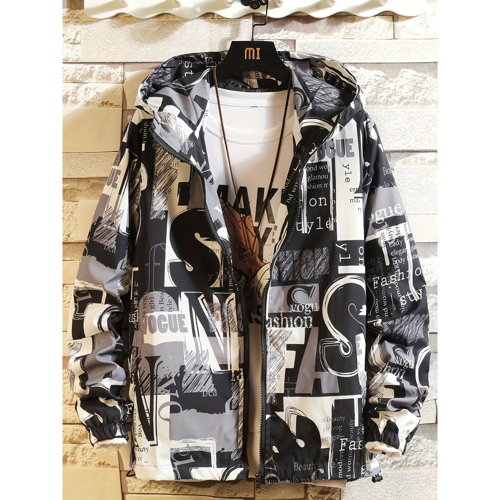 Street Fashion Vogue - Street Fashion Vogue Tekstletter Windjack met