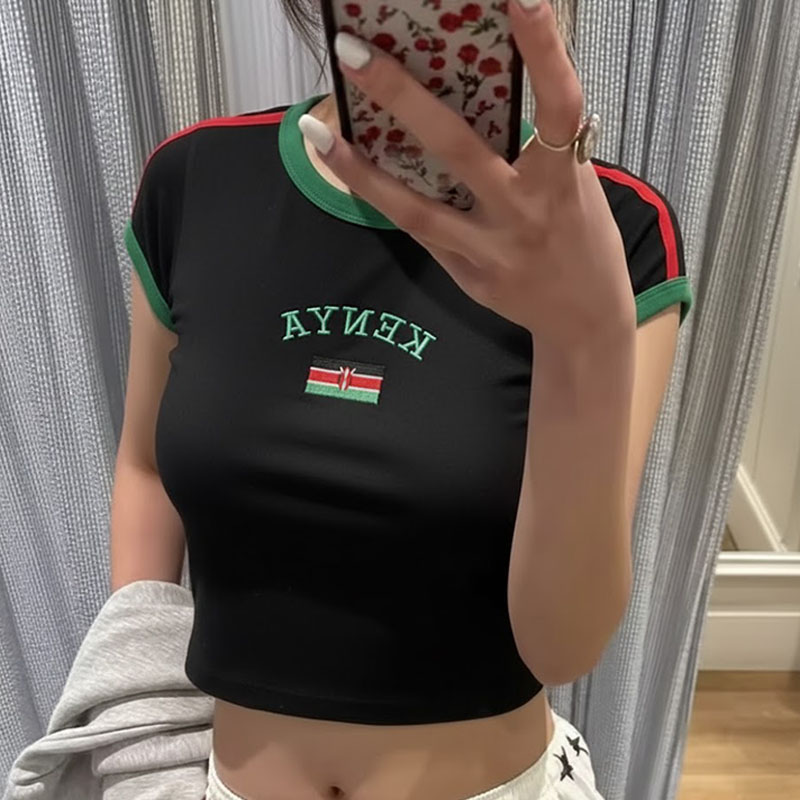 Kenia Gedrukt Crop Top Y2K Sex - Street Fashion Kenya recensie en prijs