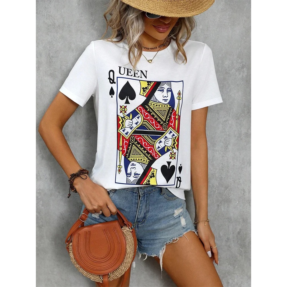 3D Poker Print Dames T-shirt Z - Street Fashion Urban recensie en prijs