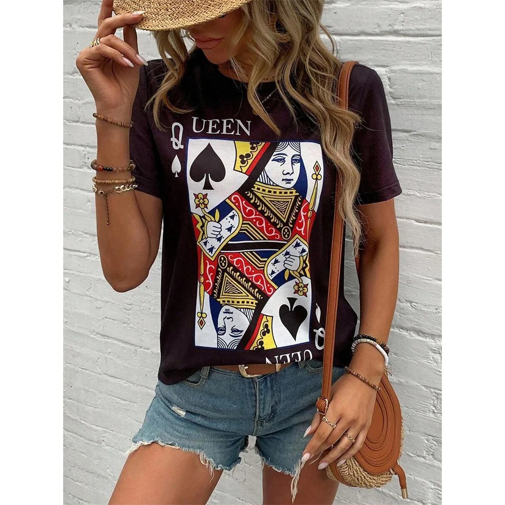 3D Poker Print Dames T-shirt Z - Street Fashion Urban recensie en prijs