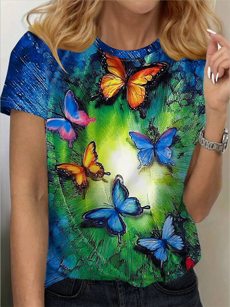 Dames T-shirt met vlinderprint - Street Fashion Urban recensie en prijs