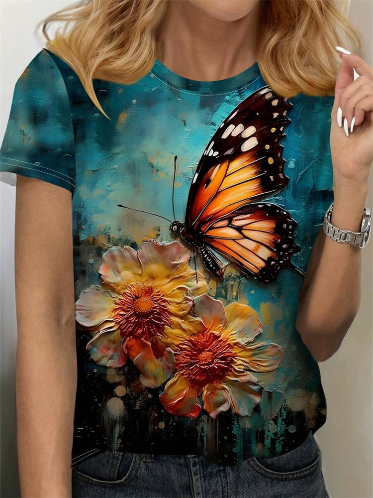Dames T-shirt met vlinderprint - Street Fashion Urban recensie en prijs