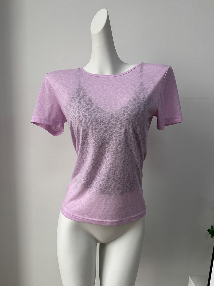 Mode Licht Paars Slub Katoen D - Street Fashion Com recensie en prijs